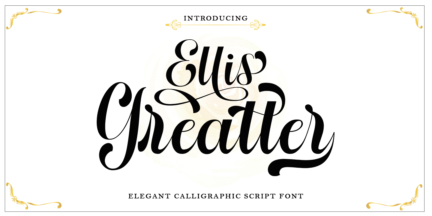 Пример шрифта Ellis Greatter #1